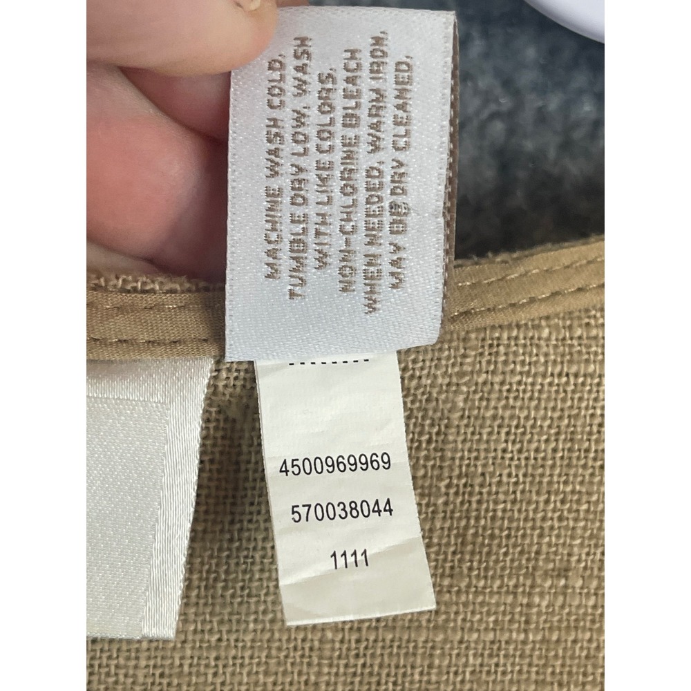 Chico's Tunic Top Womens 2 Tan Excellent Linen Cotton Button Front Pockets - Picture 13 of 13